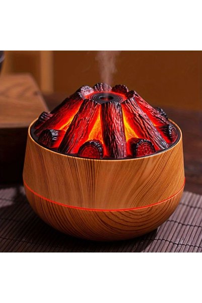 Çerçi Teknoloji Sx-E351 Flame Effect Room Humidifier – Volcano Design Ultrasonic Air Humidifier