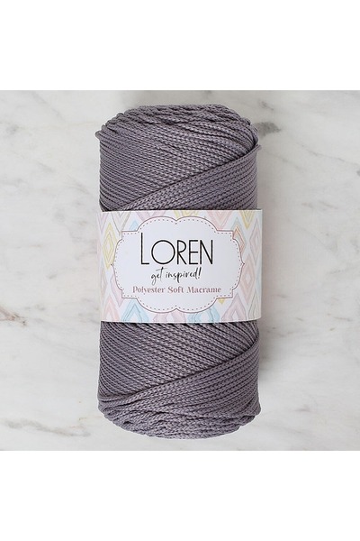 ElyxStore Soft Polyester Macrame Cord - Gray - 250g - Lm050