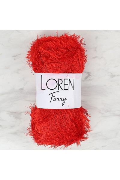 ElyxStore Furry Soft Textured Hand Knitting Yarn - Red - 100g - Rf025