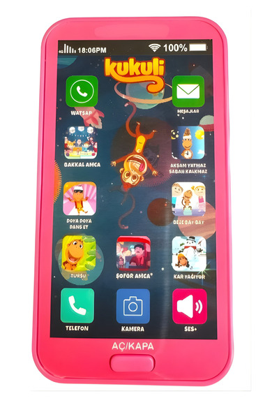 DÜŞLER OYUNCAK DÜNYASI Oyuncak Kukuli Telefon Dokunmatik 12 Fonksiyonlu Türkç...