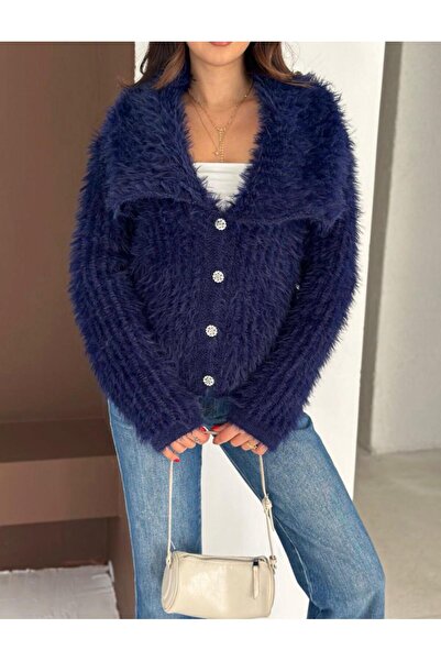 SimbaButik Gümüş Düğme Detaylı Peluş