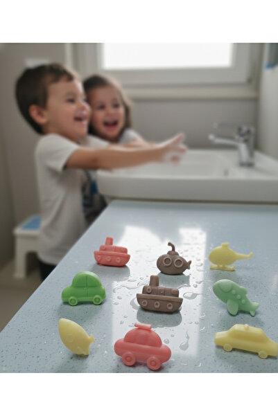 Chikopy مجموعة صابون غسيل اليدين للأطفال برائحة الفراولة مع صابون على شكل سيا...