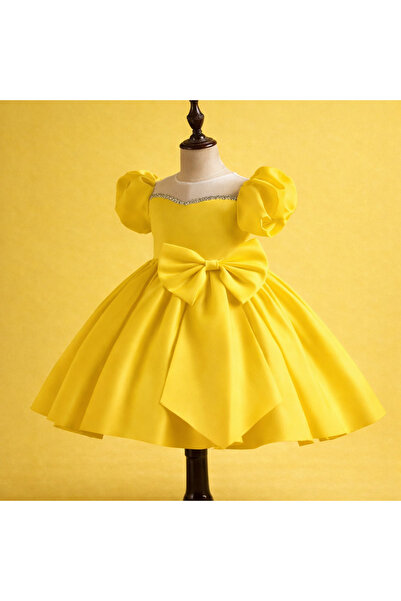 MUSGEM Design special, culoare galbenă, model prințesă de piatră, mâneci cu b...