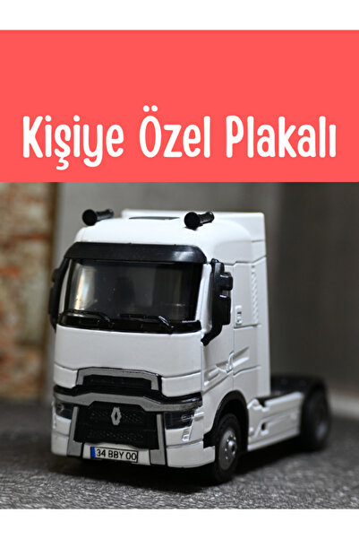bebeym Renault Metal Taşıyıcı Tır - 1:36 Ölçek Işıklı ve Sesli - Beyaz