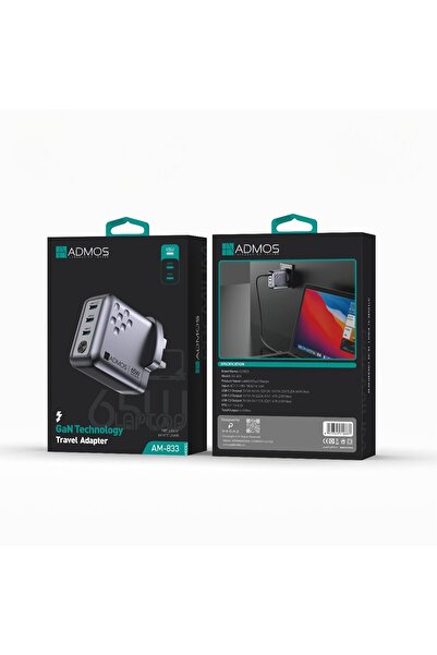 ADMOS 65W GaN Technology Charging Adapter - AM-833