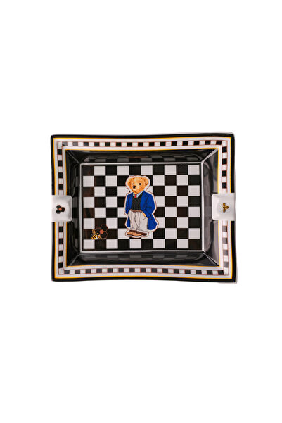 Sivella Honey Teddy Bear Dama Porcelain Ashtray