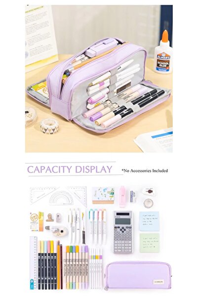 Generic Premium Kids’ School Stationery Kit – 3 Zipper Pencil Pouches, Rolling Double-Sided Tape & Organ