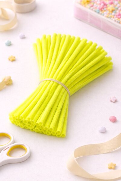 iğne izi 100 Pieces of Colored Chenille, Educational Chenille Set, Fuzzy Wire, Plush Wire, Velvet Chenille, Craft Material