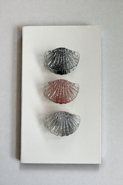 VERA HOUSE Sea Shell Clam Tiny Clasp - Clam Mother-Of-Pearl Glitter Clasp Wom...