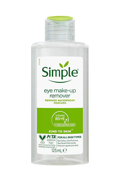 Simple Kind to Skin Suya Dayanıklı Maskarayı Çıkaran Yağsız Makyaj Temizleyicisi 125 ML 3'lü Set