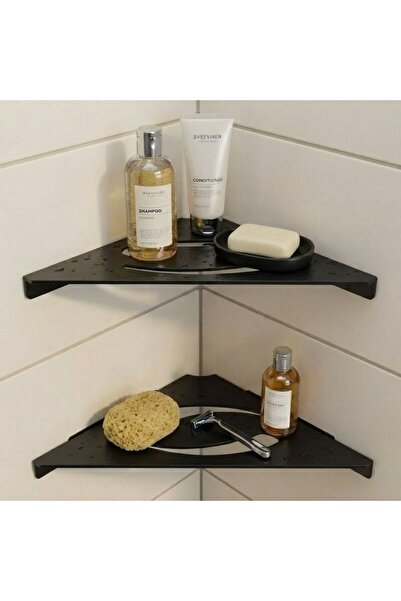 RESENSE 1 Adet Paslanmaz Çelik Yapışkanlı Duş Köşe Rafı, Banyo Rafı Şampuan Rafı