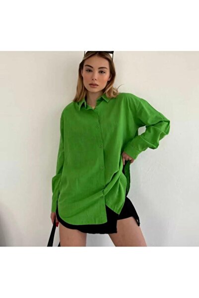 aleksandritbutik ALEKSANDRİT BUTİK KADIN KETEN GÖMLEK