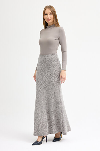 Guzella Maxi Size Knitted Stretchy Skirt