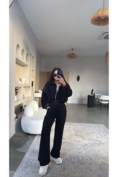 Buket Teke Black Jacket Parachute Fabric Twst Model Suit