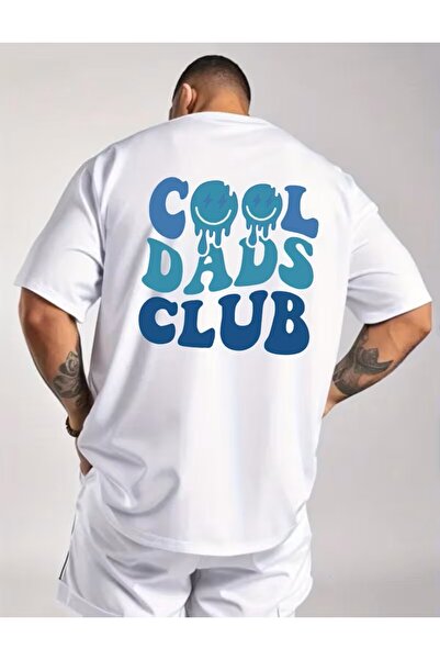 LELVANİ تي شيرت مطبوع عليه نص COOL DADS CLUB