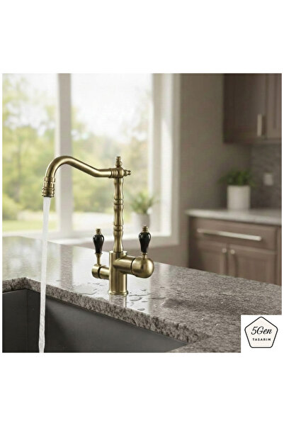 5Gen Tasarım Rustik Eskitme Mutfak Evye Bataryası Arıtmalı