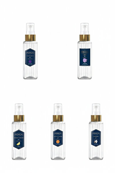 Pereja 5'li 100 ml sprey kolonya | Kaşmir - Elegans - Yasemin - Portakal Çiçe...