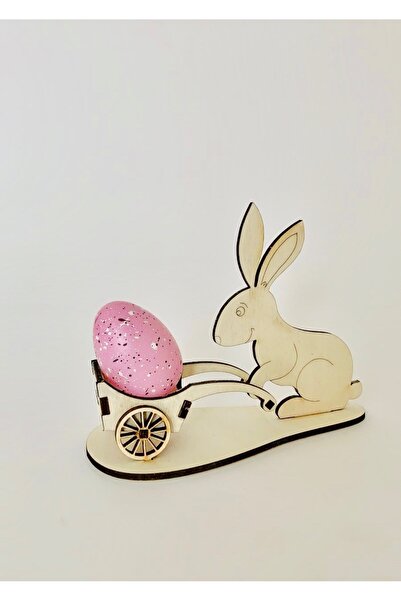 Bee Funky Wooden Decoration Easter - Bunny with Wheelbarrow