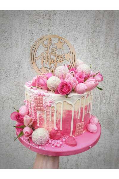 Bee Funky Round Topper 'Happy Birthday'