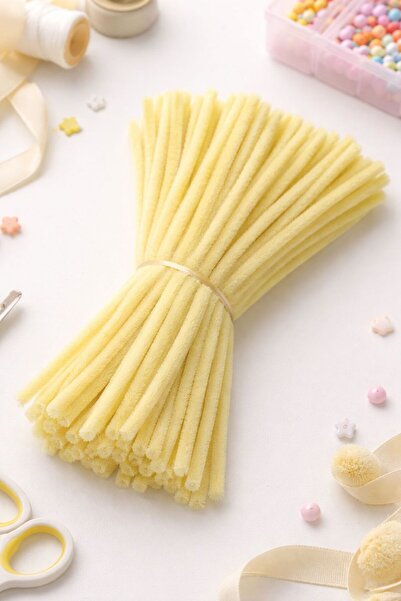 iğne izi 100 Pieces of Colored Chenille, Educational Chenille Set, Fuzzy Wire, Plush Wire, Velvet Chenille, Craft Material