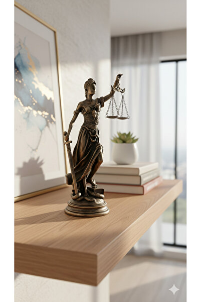 Dekoromi Dekoratif Adalet Terazisi Heykel Themis Biblo Ev Ofis Hediyelik Deko...