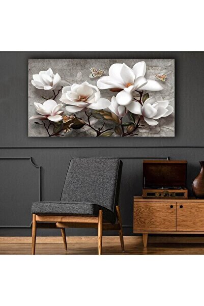 Lona Sanat White Flowers Modern Decorative Wall Covering