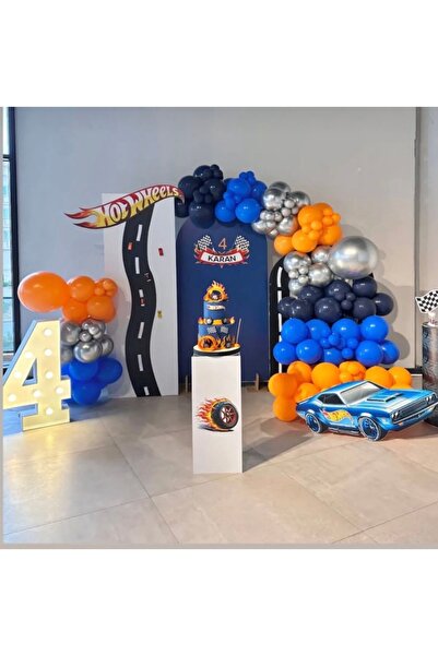 Mora süslemeleri Krom Gümüş Mavi Turuncu Lacivert Balon Zincir Seti 100 Lü