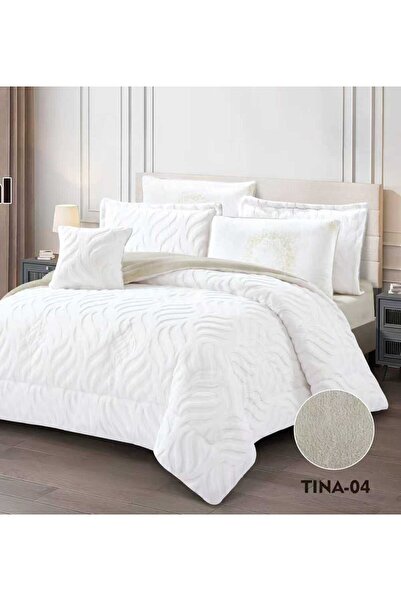 alzawia TINA Double Bedspread, Winter Fur, 7 Pieces, Fully Filled