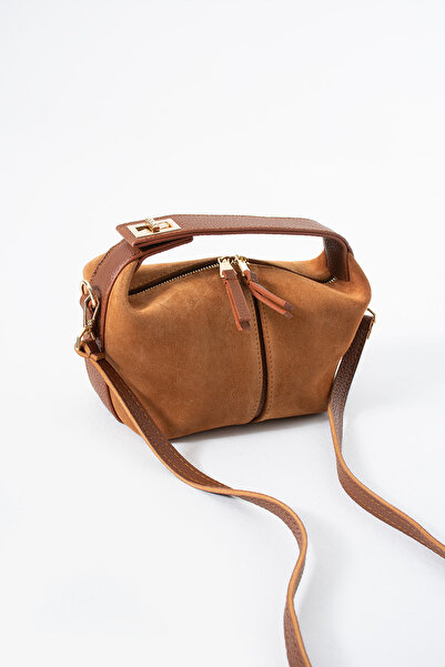 Sira Official Lumo Taba Süet Hakiki Deri Çapraz Çanta