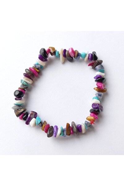 escoines koleksiyon Escoines Natural Stone Mixed Chip Bracelet – Energy & Luck, Handmade, Elastic 399636950198A80737