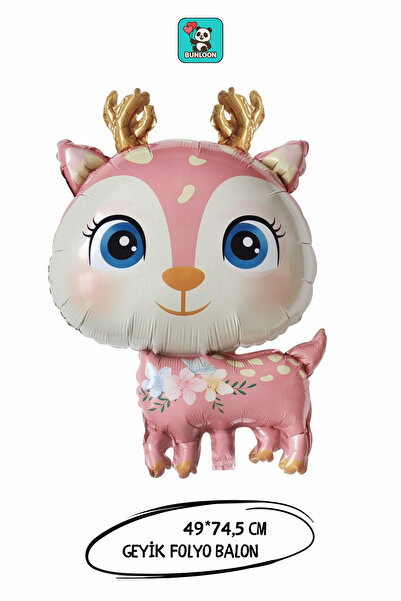 Bunloon Desenli Geyik Figürlü Folyo Balon 49×74,5 cm