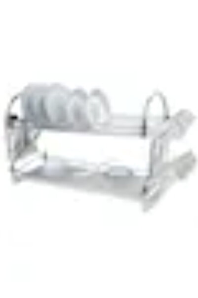 metalocasnice Uscator vase supraetajat, inox si plastic, suport pahare si tava de scurgere, 36 x 26 x 34 cm