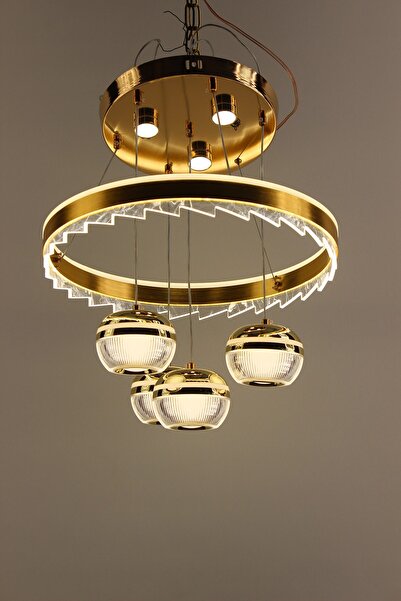 GN GEN AYDINLATMA Testereli Çemberli Seri Simli Akrilik 3 Renk Led 4lü Kapsül...