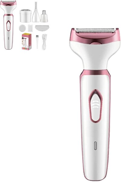 Generic 4-in-1 Electric Hair Removal Set, Rechargeable Body Hair Trimmer, Nose Hair Epilator, Women's Groomi