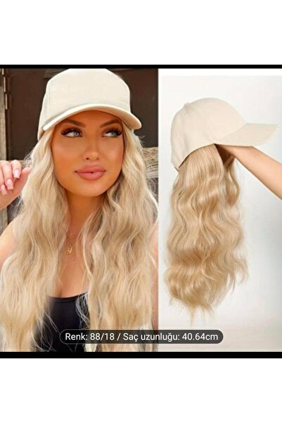 Handmade Tarz şapkalı su dalgalı peruk, Avrupa Amerikan tarzı şapkalı saç peruk