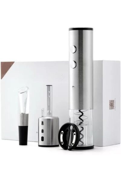 Generic 4 in 1 Wine Opener Set with Foil Cutter Aerator Stopper, Automatic Corkscrew Stainless Steel Wine Bo