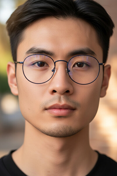 HabeQ Round Model Optical Compatible Transparent Unisex Glasses Metal Frame