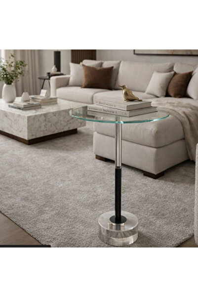 Tasamem Dafia Acrylic table with glass top