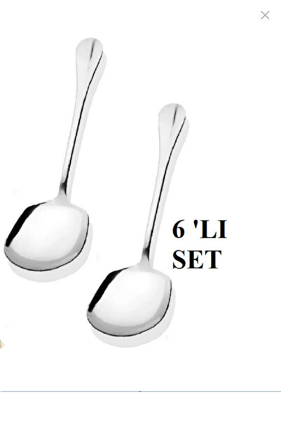 Online Kapında Lüks 6 'lı Servis Kaşığı Paslanmaz Çelik Salata Pasta Kaşığı