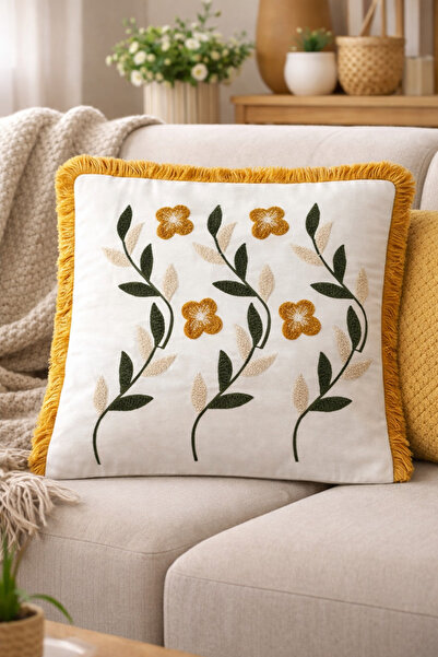 Bella Home Punch Embroidery Cushion Cover 40 cm X 40 cm