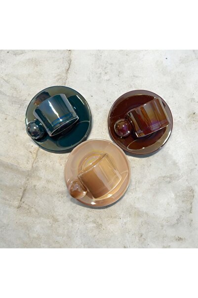 Deniz Kızı Seramik Cup with Saucer / Set of 3