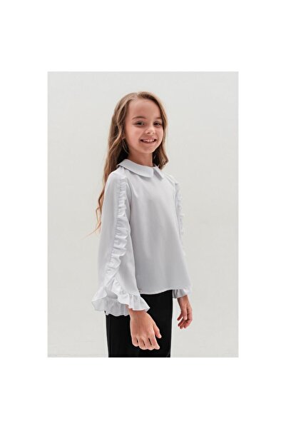 SUZIE White Blouse for Girls with Flared Sleeves