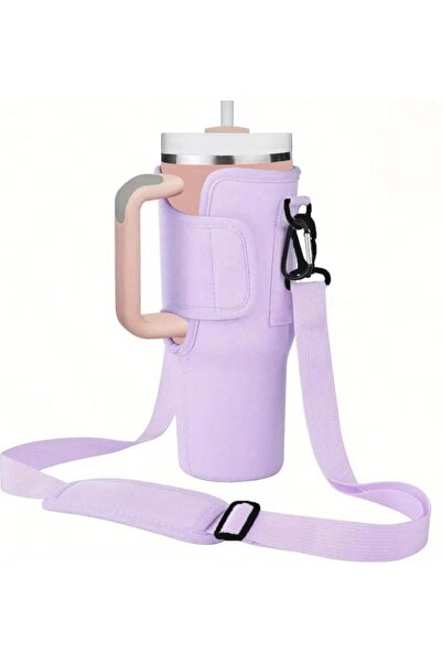 alisa 1 adet 40oz Ayarlanabilir Omuz Askısı İzoleli Su Şişesi Çantası