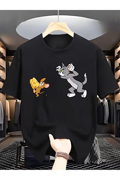 oneagılyazı تي شيرت برسومات توم وجيري تشيس للرجال والنساء