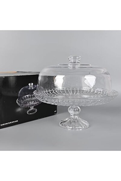 Generic Decorative Glass Serving Plate with Lid