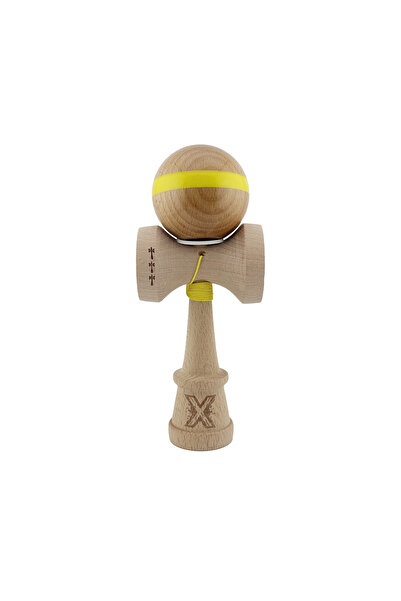 Berbis Kendama X Originala, Galben, Cupe Mari King Size, Super Sticky, Gaura in Baza, Rulment, Ata 55cm