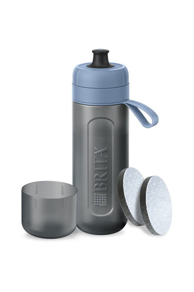 BRITA Active filter glass, 2 filters, pastel blue, 600ml