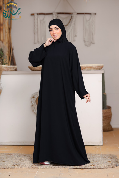 SIDRAALMONTAHA Black dress, high-quality royal crepe fabric