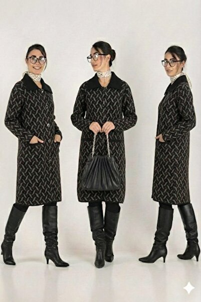 onno style women Patterned Colorful Knitwear Coat Jacket