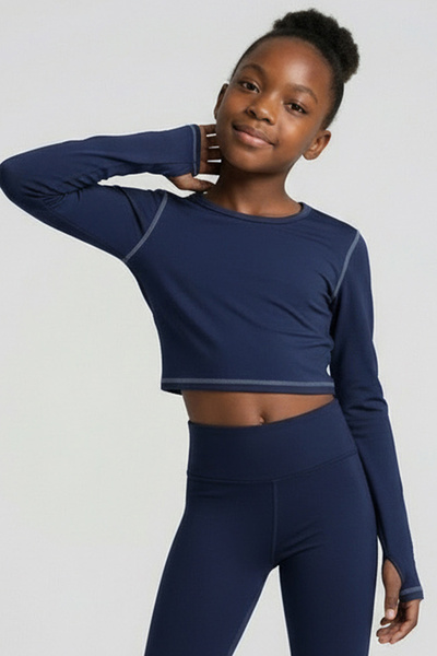 Colorinas Tori Flat Parmak Geçmeli Uzun Kol Kız Çocuk Tshirt